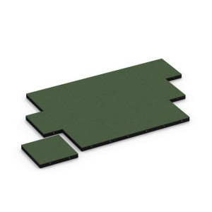 WARCO Fallschutzplatten 50x50 cm, grasgrün, für sichere Spielplätze und Outdoor-Bereiche.