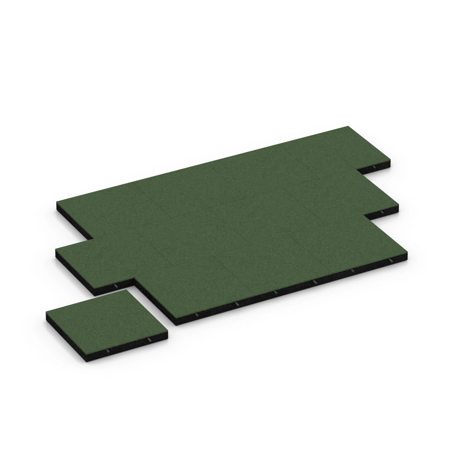 WARCO Fallschutzplatte-180 cm Grasgrün 50 x 50 x 6 cm