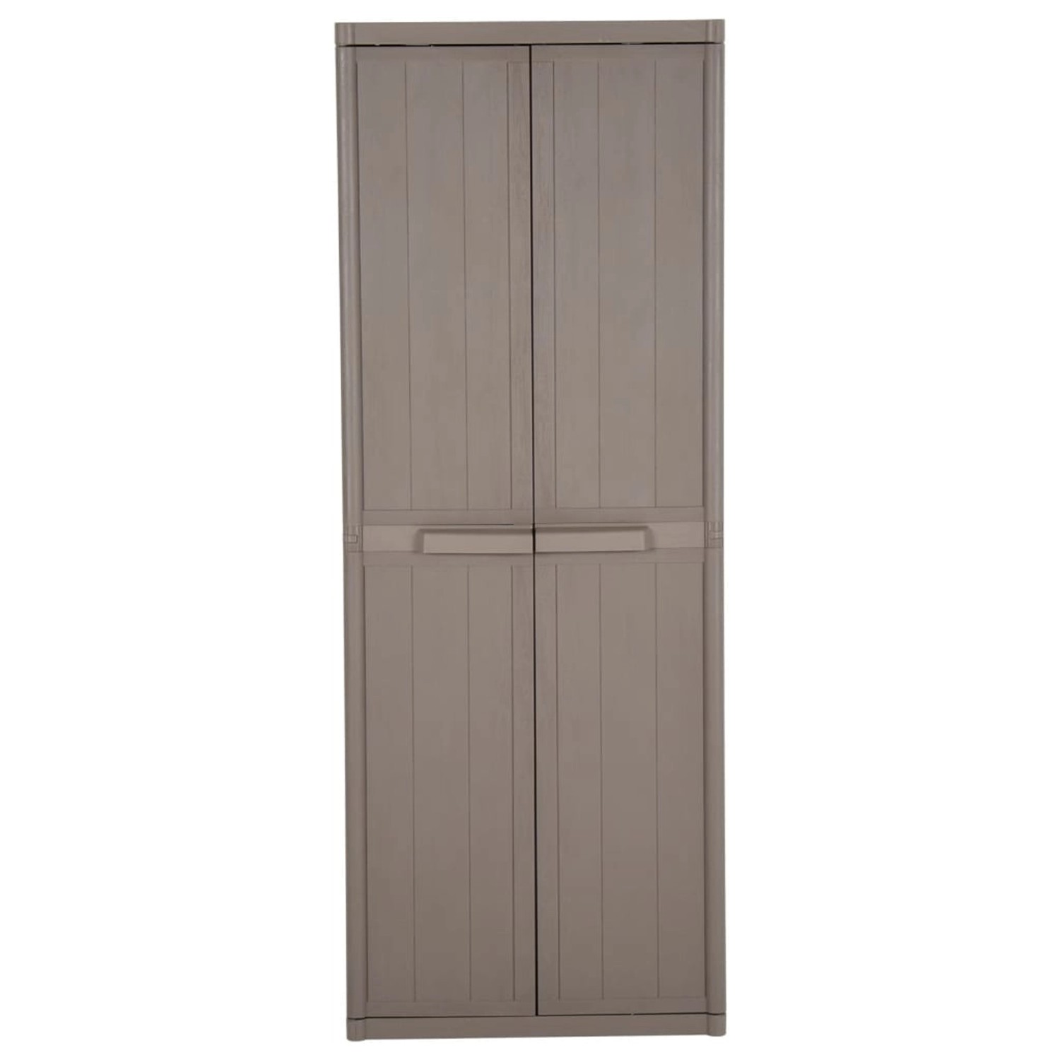 vidaXL Gartenschrank Braun 65x45x172 cm PP Holz-Optik günstig online kaufen