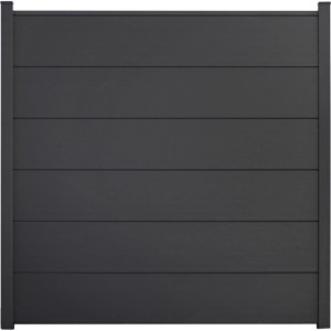 GroJa BasicLine Sichtschutzzaun Komplettset in Anthrazit, 180x180 cm.