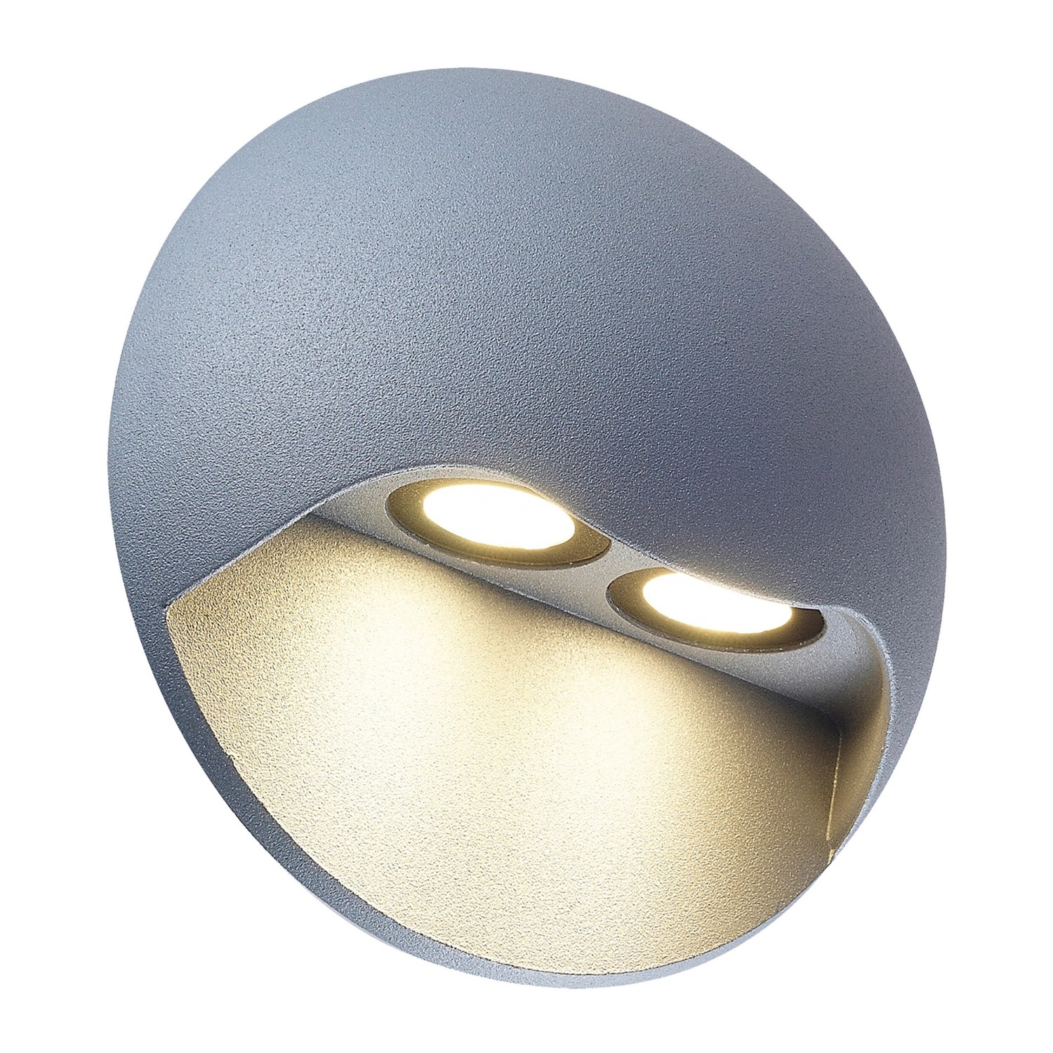 Näve LED-Außenwandleuchte Vedus Silber Ø 13 cm x 6,8 cm günstig online kaufen