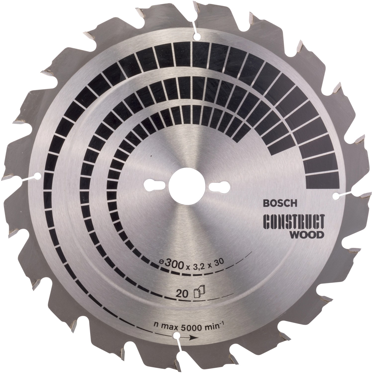 Bosch Kreissägeblatt Construct Wood 300 x 30 x 3,2 mm 20 Zähne