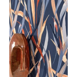 Newroom Vliestapete Phelan Petrol Pflanzen Modern FSC®