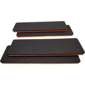 Steuber Türkantenschutz 4er Set, schwarz-orange, für zuverlässigen Schutz der Autotüren.