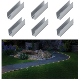 Paulmann Plug & Shine: 6 Montage-Clips für LED-Stripes zur Wegbeleuchtung im Garten.