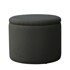 Svita Amber Hocker anthrazit: Aufbewahrungsbox mit Deckel und Stauraum.