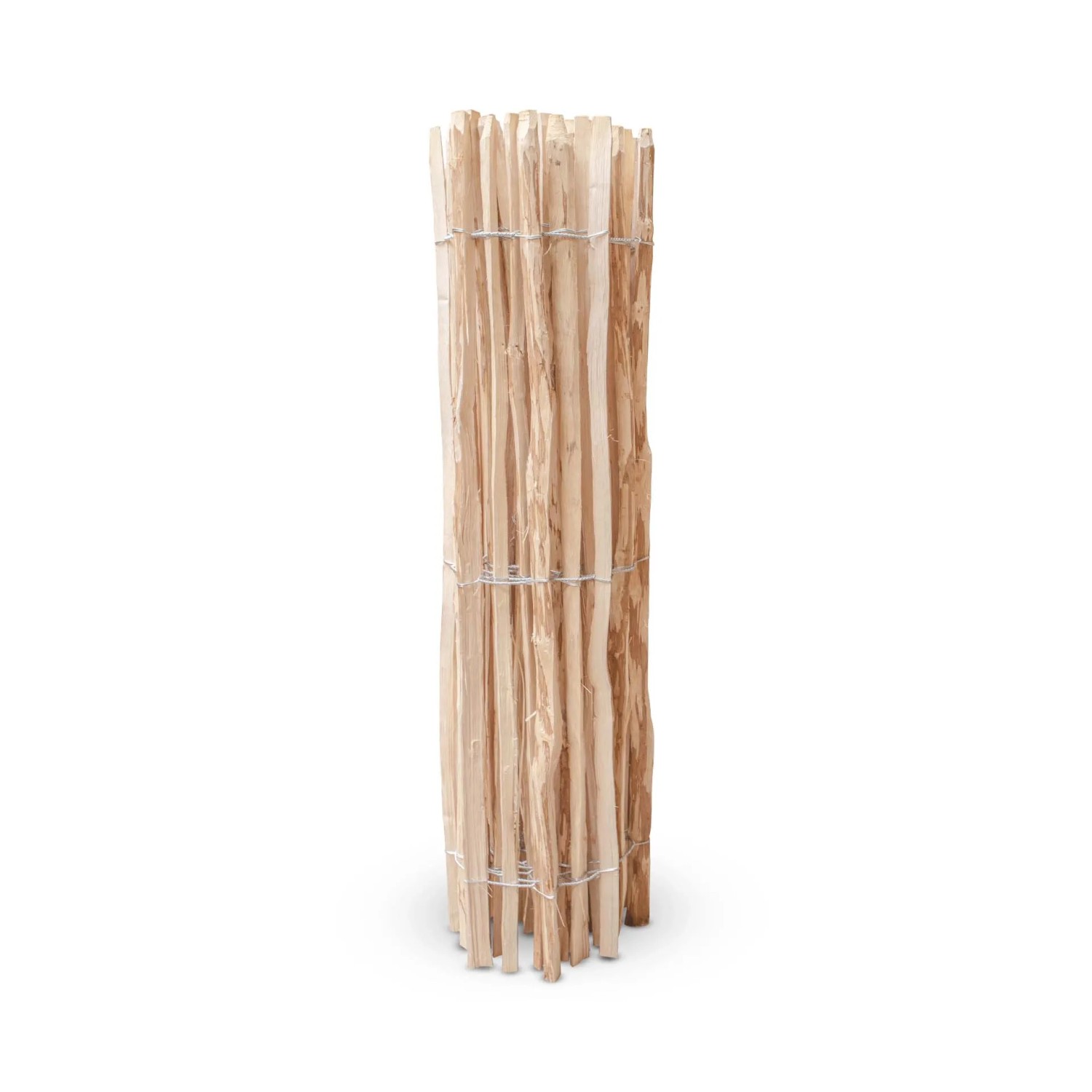 Stiltreu Staketenzaun Haselnuss, 120cm hoch. Naturzaun Rolle für Garten und Beet.