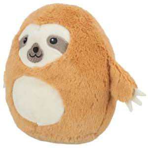 Jollypaw Faultier Hundespielzeug aus Plüsch, 17 cm. Kuscheliges Stofftier für Hunde.