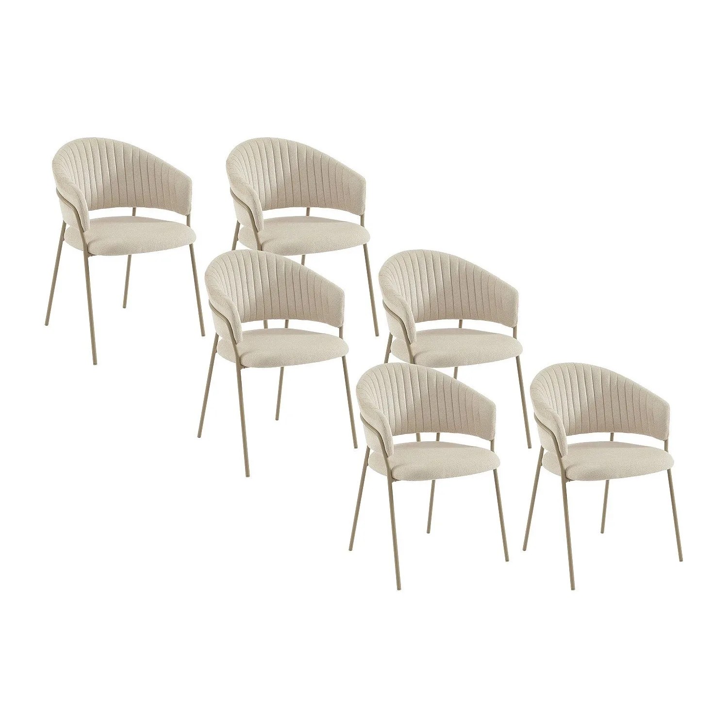Vente-unique Stuhl Madolia Beige  Cremefarben 55 cm