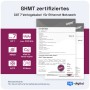 Zertifikat für hb-digital CAT 7 Netzwerkkabel, 1000 MHz, S/FTP, AWG23, Kupfer, 10 Gbit/s.