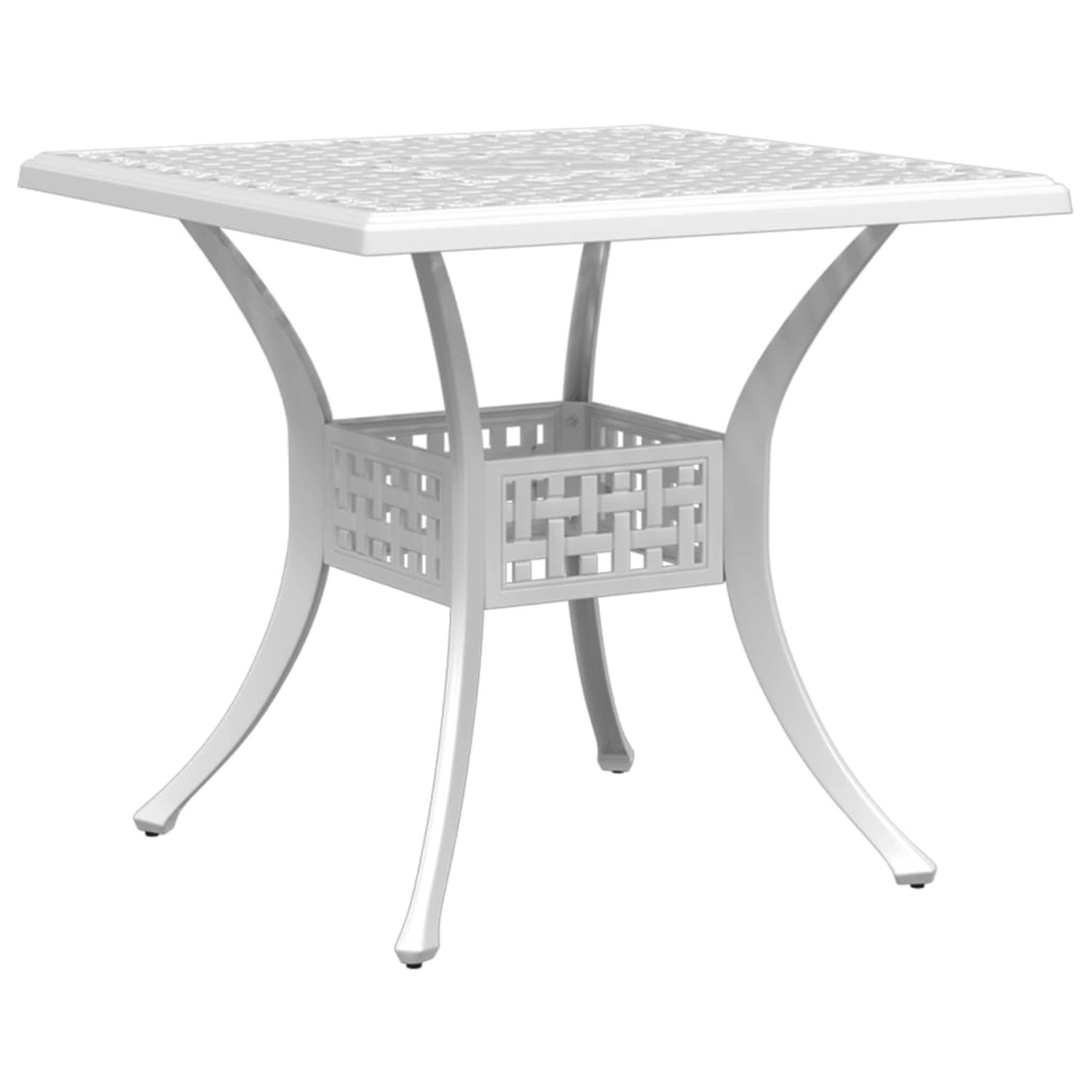 vidaXL Gartentisch Weiß 80x80x75 cm Aluminiumguss 4002813 günstig online kaufen