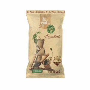 Dr.Soil Anzuchtsubstrat im 1L Beutel: Natürliche Erde für die Anzucht von Pflanzen.