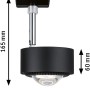 Paulmann Urail LED Spot Aldan, 8W, schwarz matt, 4000K, dimmbar. Schienensystem-Spot.