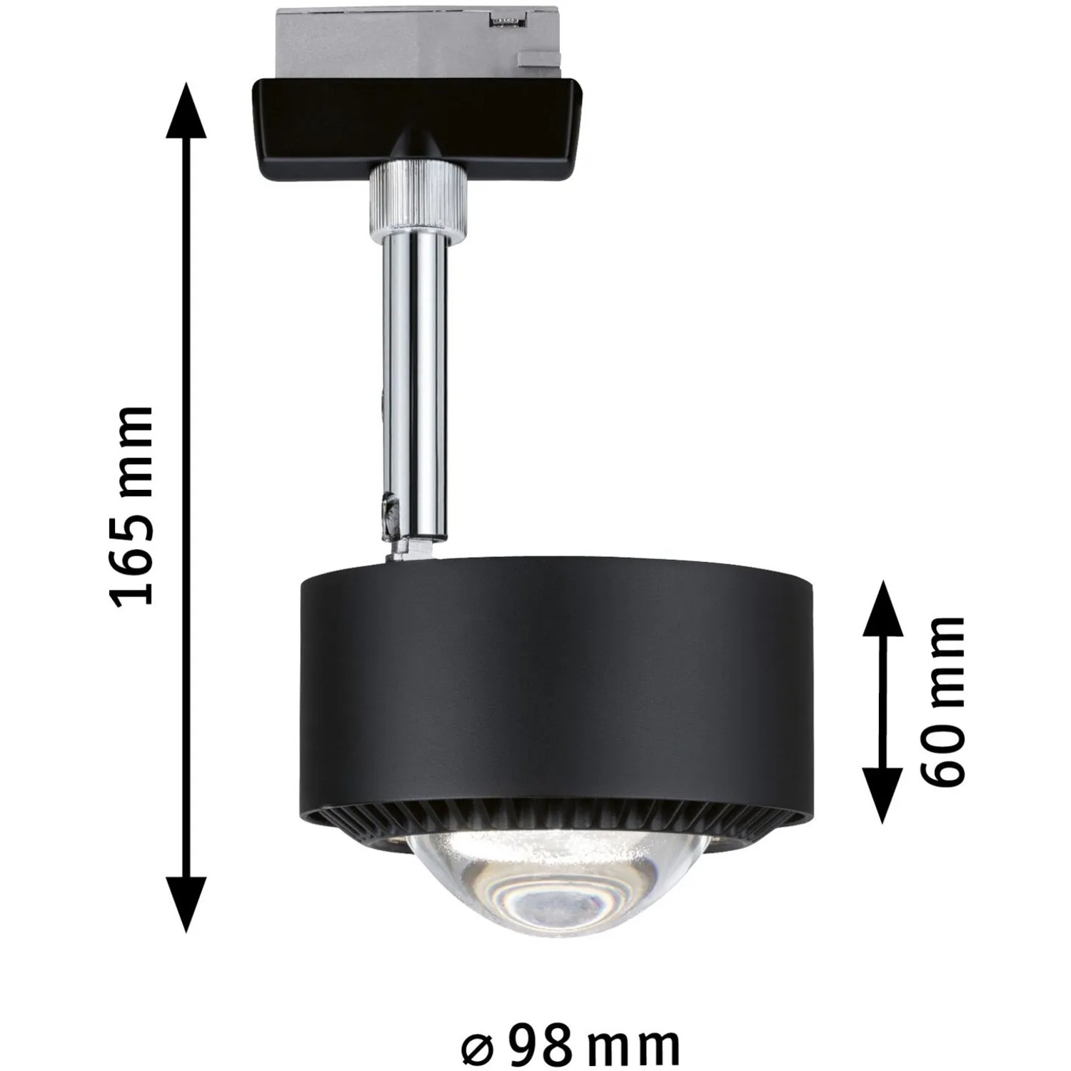 Paulmann Urail LED Spot Aldan, 8W, schwarz matt, 4000K, dimmbar. Schienensystem-Spot.