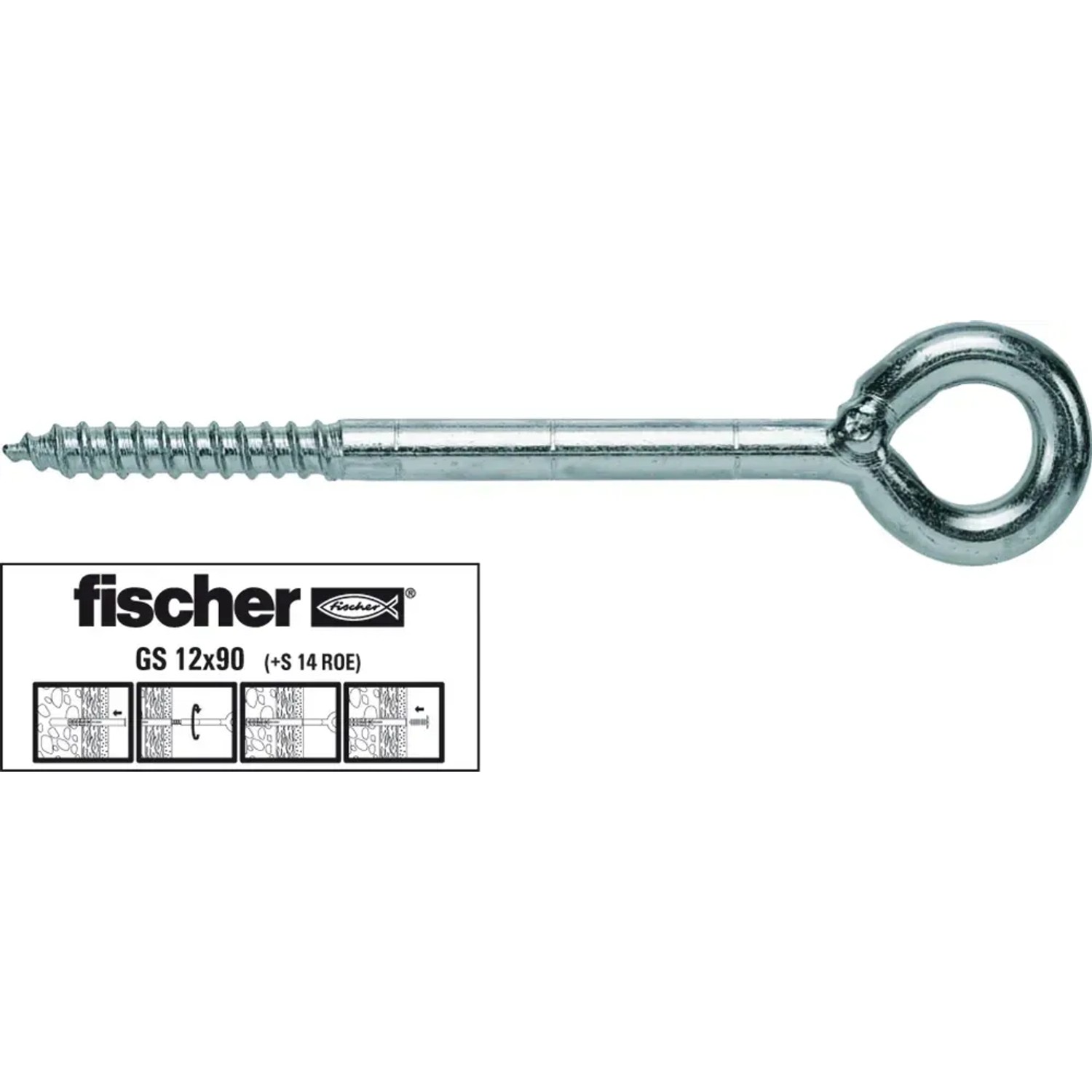 Fischer Gerüstöse GS 12 x 90, geschweißte Ausführung, für sichere Gerüstbefestigung.