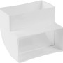 Weißer 90° Bogen für Flachkanalsystem System 100, senkrecht.