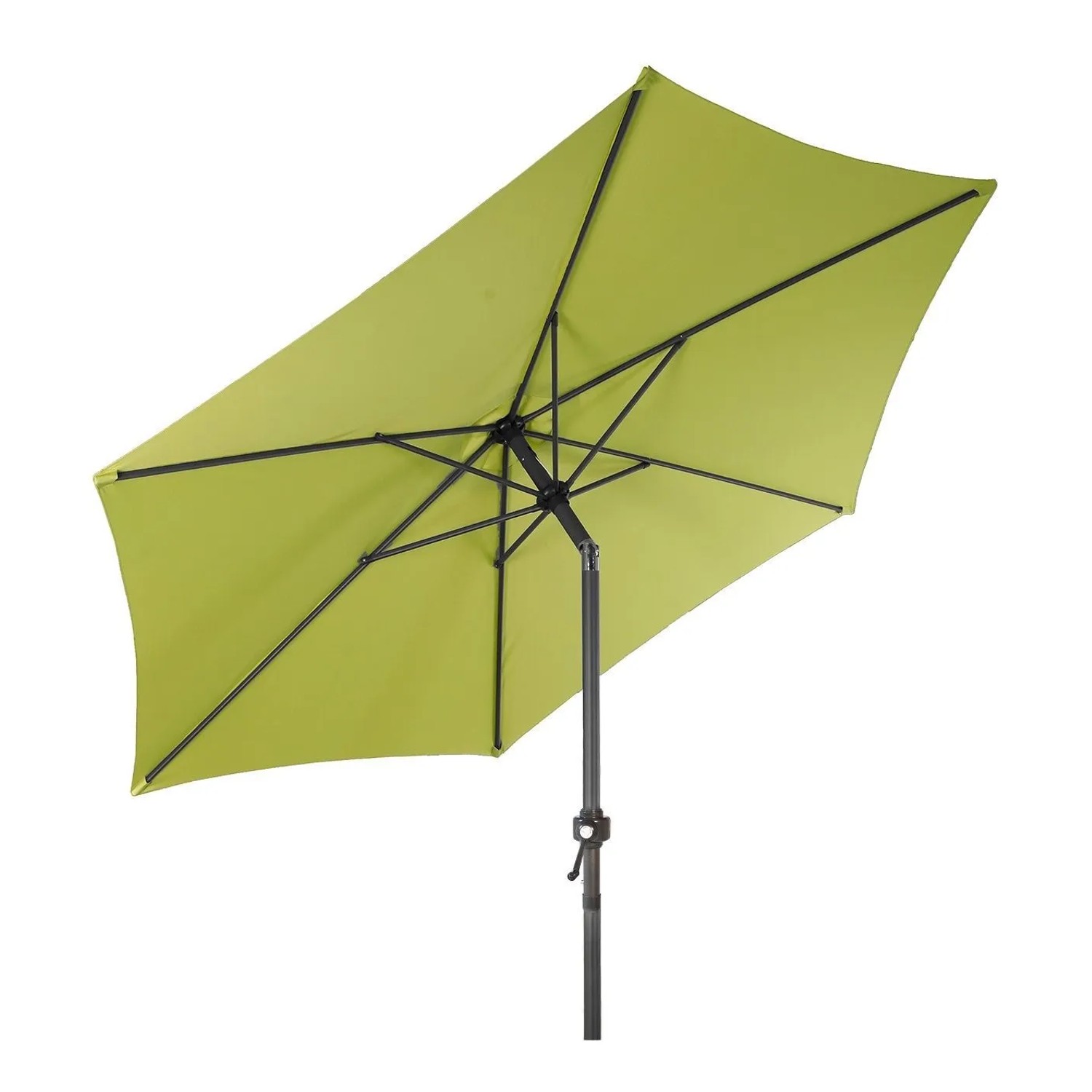 Lex XXL Alu Sonnenschirm Ø 3m Kurbelschirm Garten Balkon Terrasse Knickbar lLime-Grün