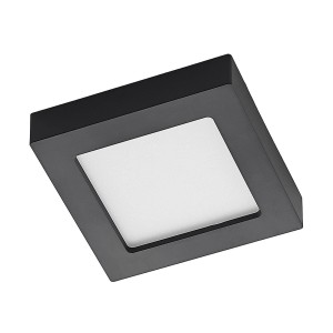 PRIOS LED Deckenleuchte Alette 9917077 Modern in Schwarz aus Aluminium 1-flammig Badezimmerleuchte