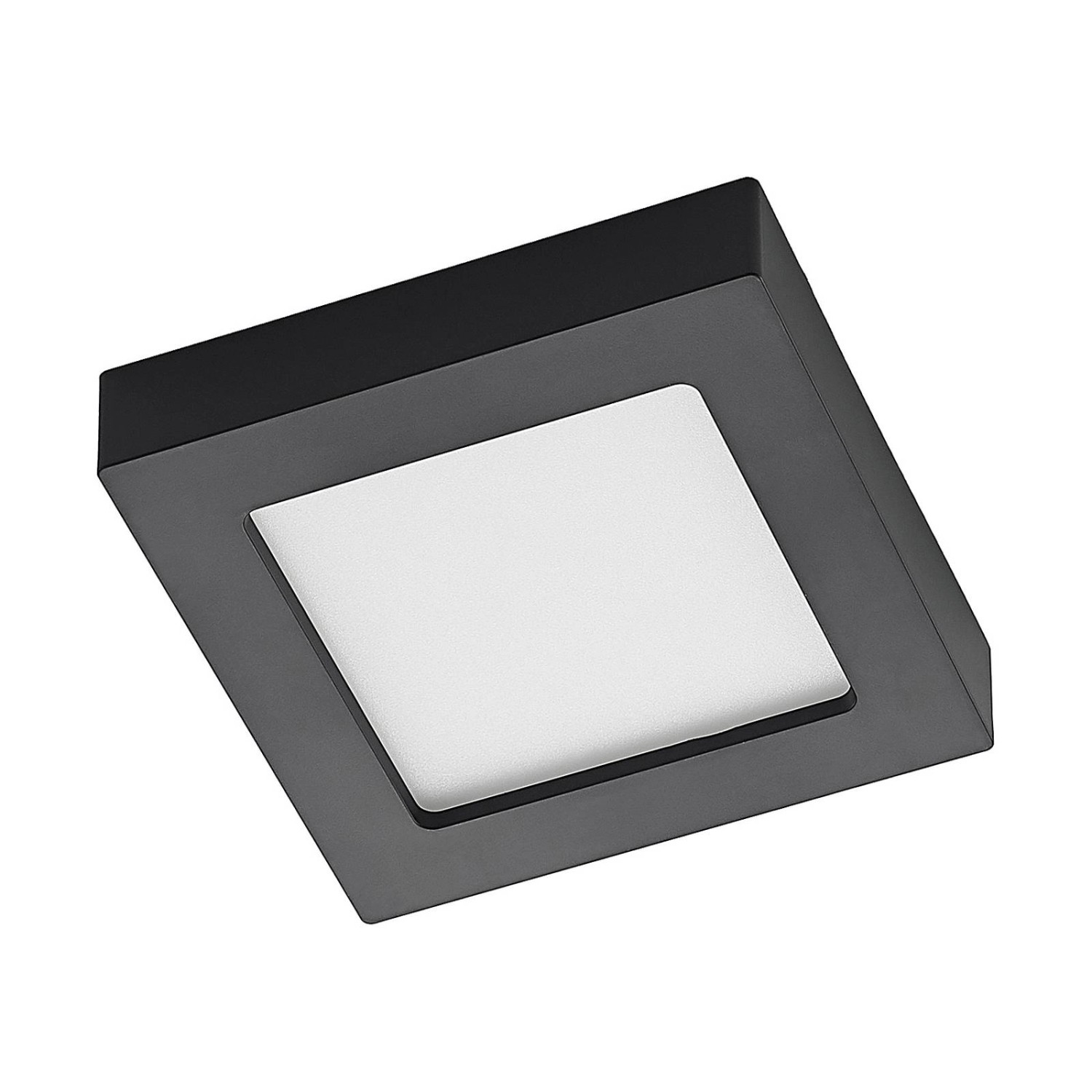 PRIOS LED Deckenleuchte Alette 9917077 Modern in Schwarz aus Aluminium 1-flammig Badezimmerleuchte