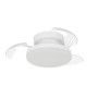 Weißer Eglo LED-Deckenventilator Hovley, Ø 41cm, mit drei Flügeln und integrierter LED-Leuchte.