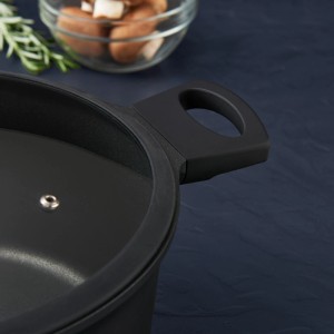 Gourmesto Kochtopf Black Line in Schwarz &Oslash  ca. 28cm
