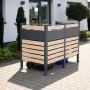 Westmann Mülltonnenbox Planum für 2 Tonnen (240 l) in Holzoptik, Metallverkleidung.