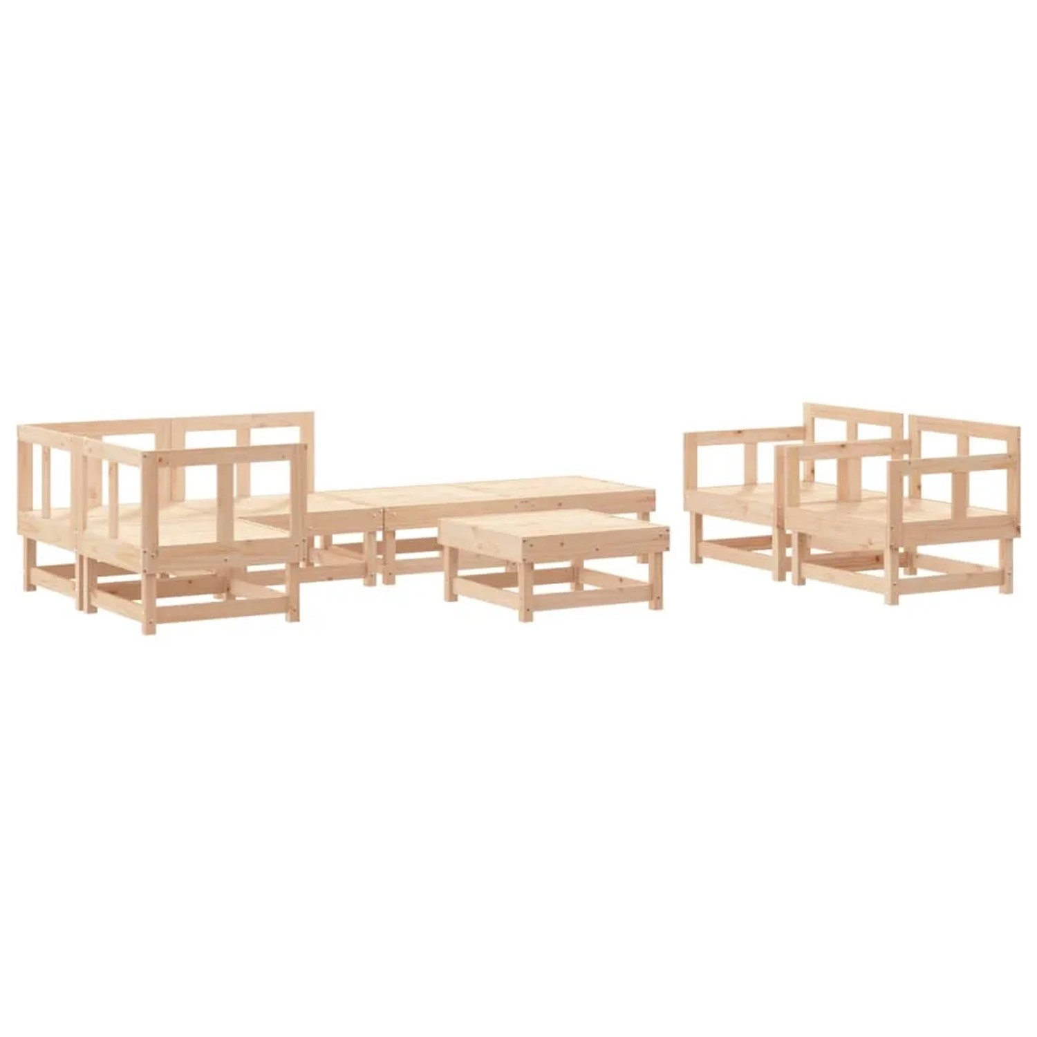 vidaXL 8-Tlg Garten-Lounge-Set Massivholz Kiefer 3186221 günstig online kaufen