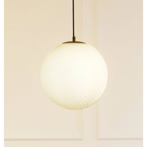 Lucande Pendelleuchte Kestralia 10020242 Modern in Weiß aus Glas 1-flammig E27 Wohnzimmerleuchte