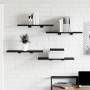 vidaXL Regalbrett, 4 Stk., schwarz, 60x30 cm, Holzwerkstoff, zur Wandmontage im Büro.