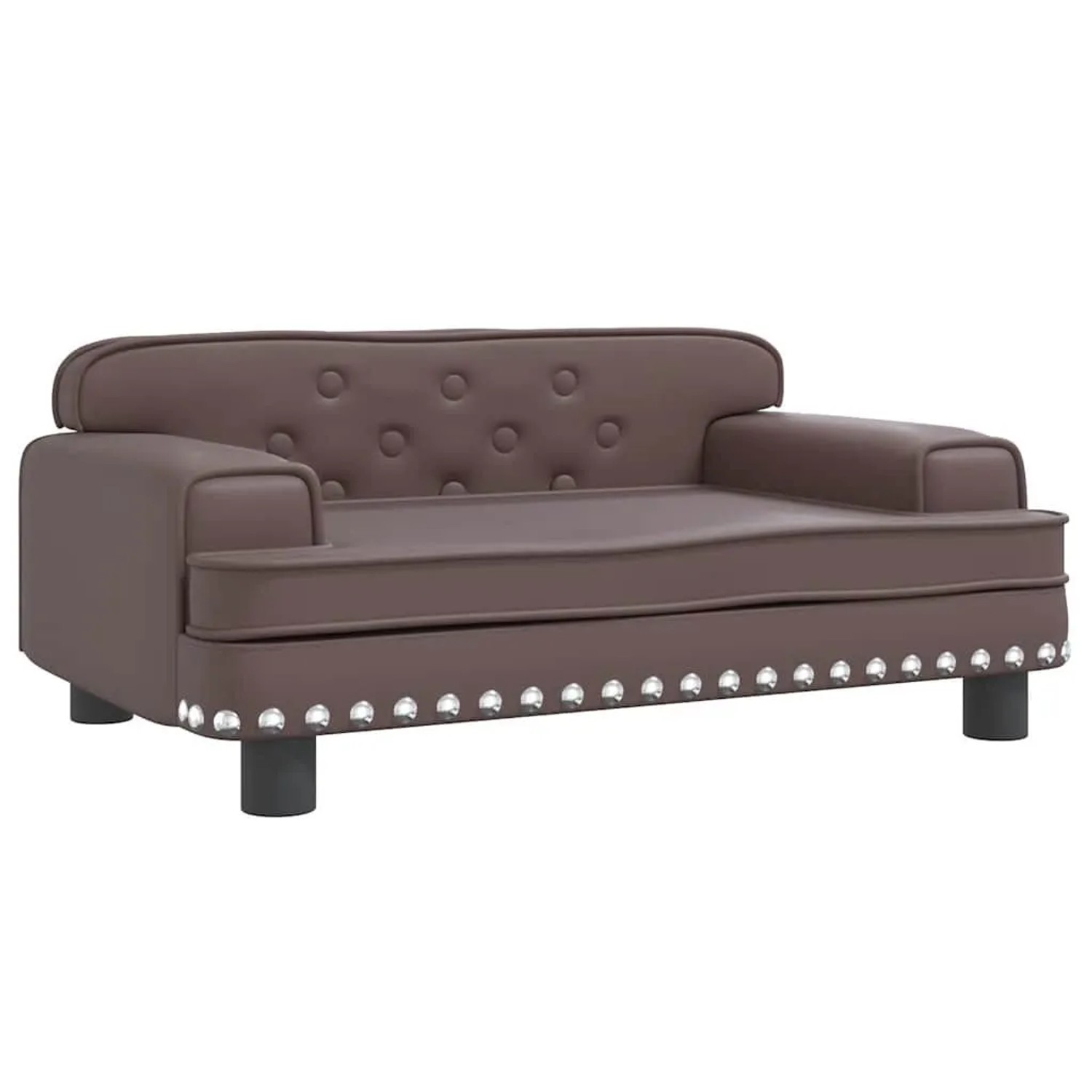 vidaXL Hundebett Braun 70x45x30 cm Kunstleder 171891
