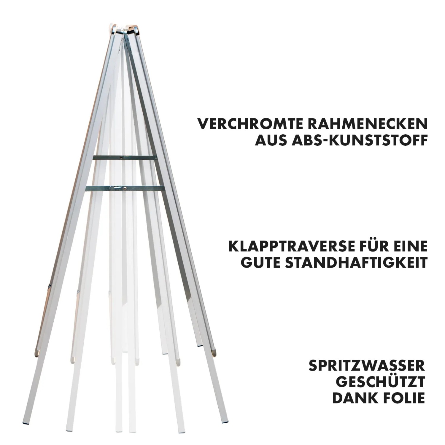 KARAT Kundenstopper aus Aluminium, A1 Format, doppelseitig für Plakate, 107x64,4 cm.