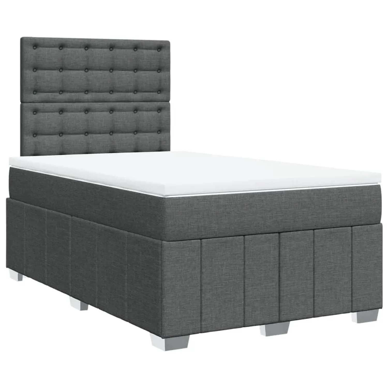 vidaXL Boxspringbett mit Matratze Dunkelgrau 120x190 cm Stoff 3291622 günstig online kaufen