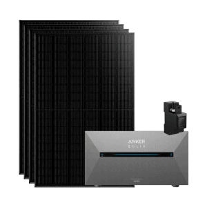 Anker Solix Balkonkraftwerk 1800W mit Solarbank, LFP-Speicher und 4 Solarmodulen.