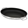 RÖSLE Bräter Deckel ProCera Plus, oval, Edelstahl mit schwarzer Antihaftbeschichtung. Auch als Pfanne nutzbar.