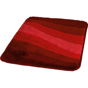 Meusch Badteppich Ocean Granat, 55x65 cm, mit Streifen in verschiedenen Rottönen.