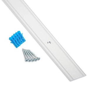 SOTECH Übergangsprofil Cross 1000 x 30 x 2 mm Gelocht Aus Aluminium Silber Eloxiert inkl. Schrauben