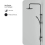 AM.PM Duschsystem Hit S, Regendusche in Schwarz, Brauseset mit Kopf- und Handbrause.