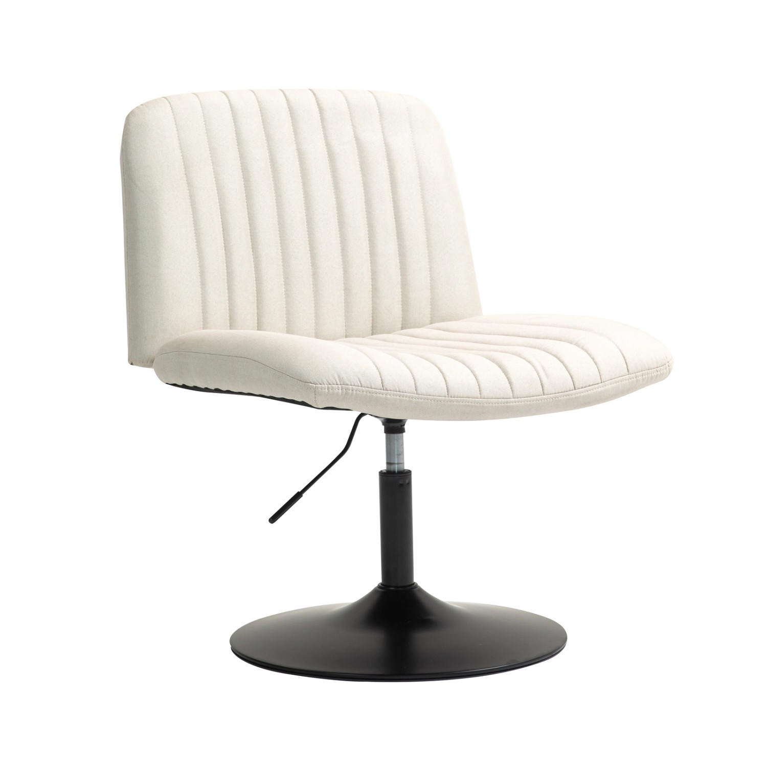 Thumbnail - Svita Emily Loungesessel Cocktailsessel Höhenverstellbar Drehbar Mit Tellerfuß Stoffbezug Beige