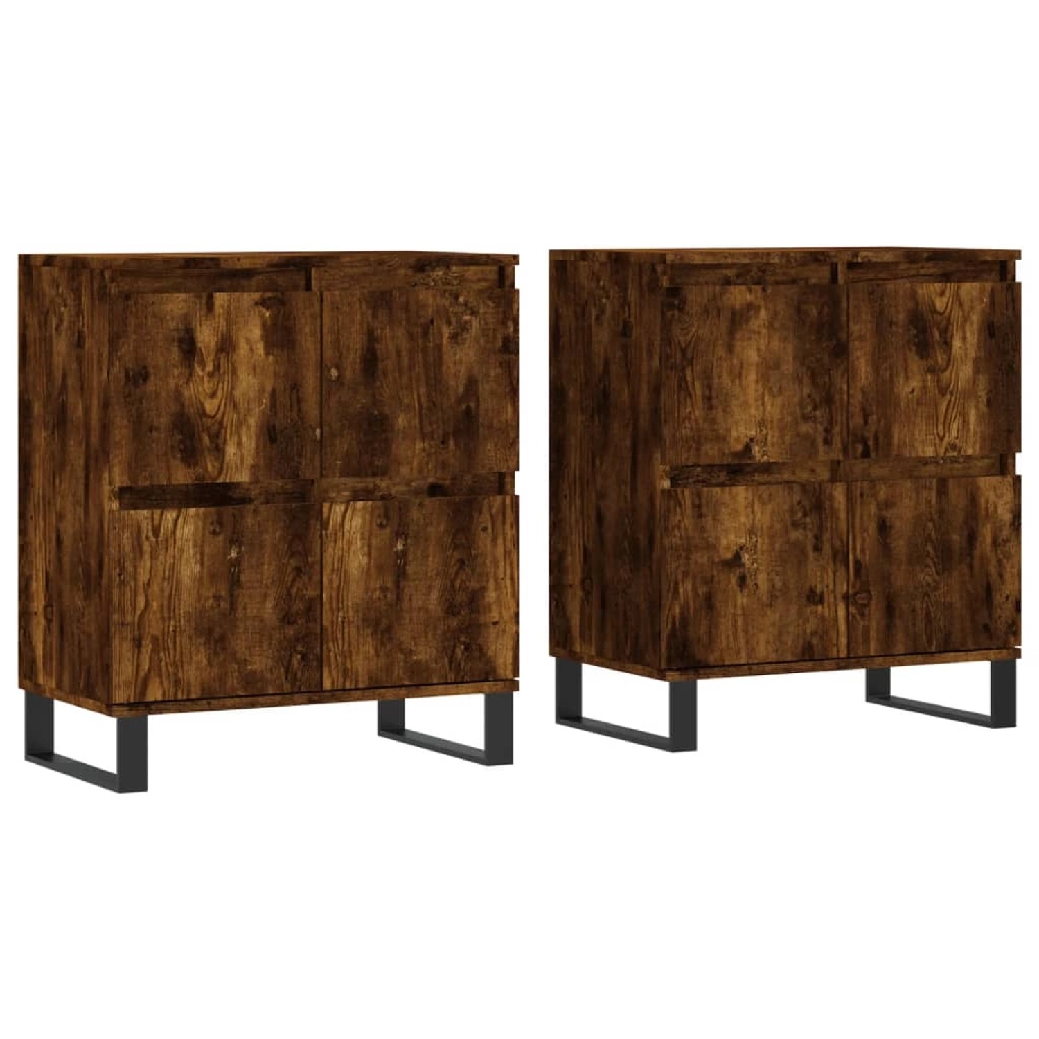 vidaXL Sideboards 2 Stk Räuchereiche Holzwerkstoff 3190186 günstig online kaufen