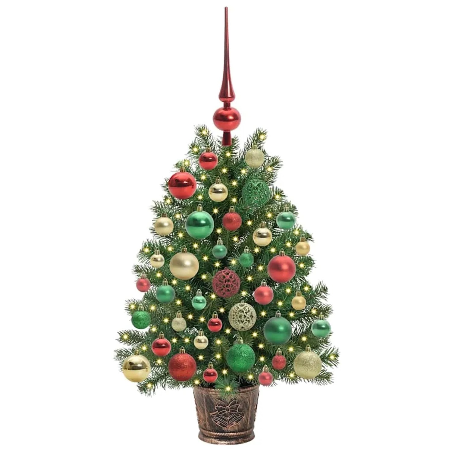 vidaXL Künstlicher Weihnachtsbaum mit 150 LEDs Grün 75 cm PE und PVC 3397310