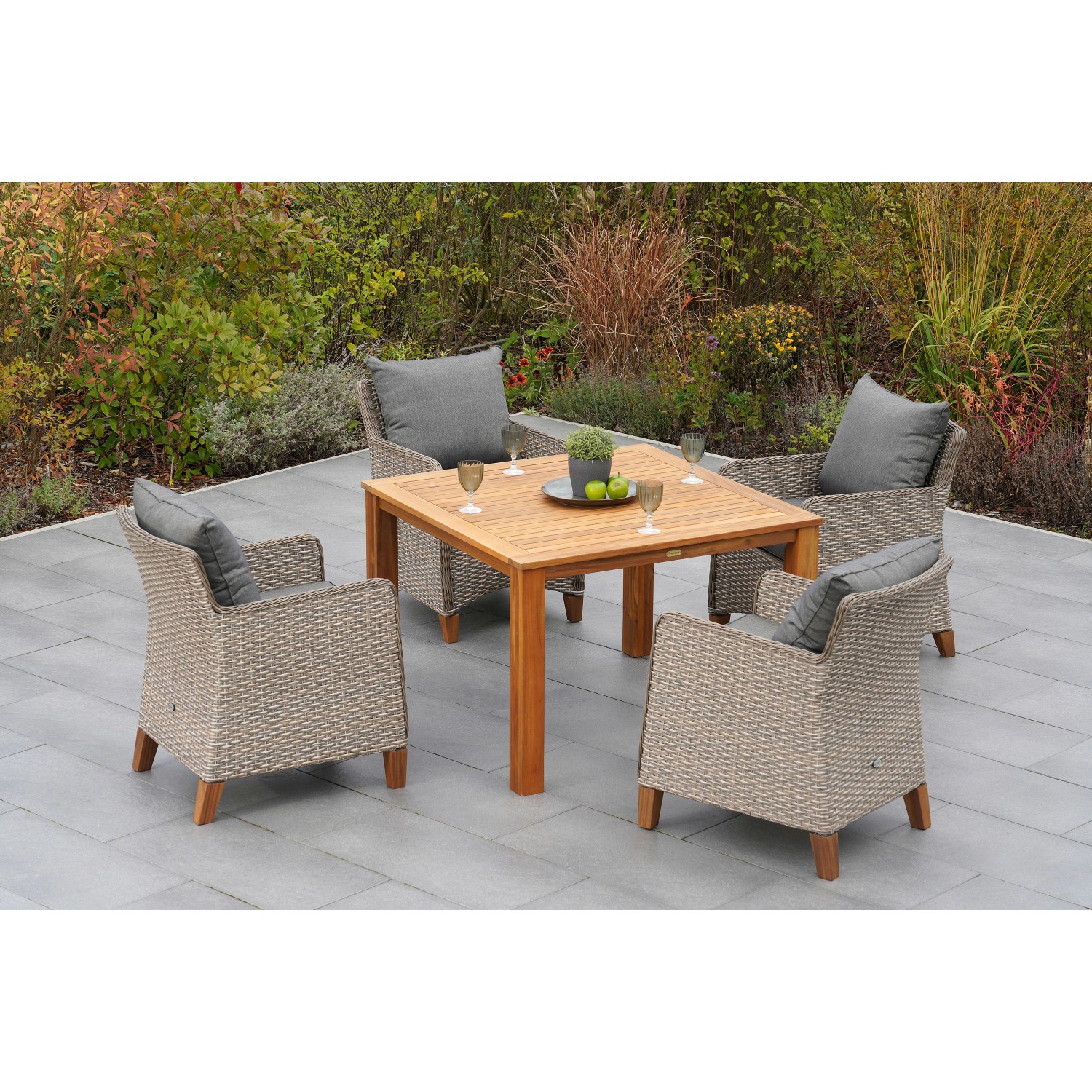 Merxx Avellino Set 5-tlg. Gartentisch 110 x 110 cm günstig online kaufen