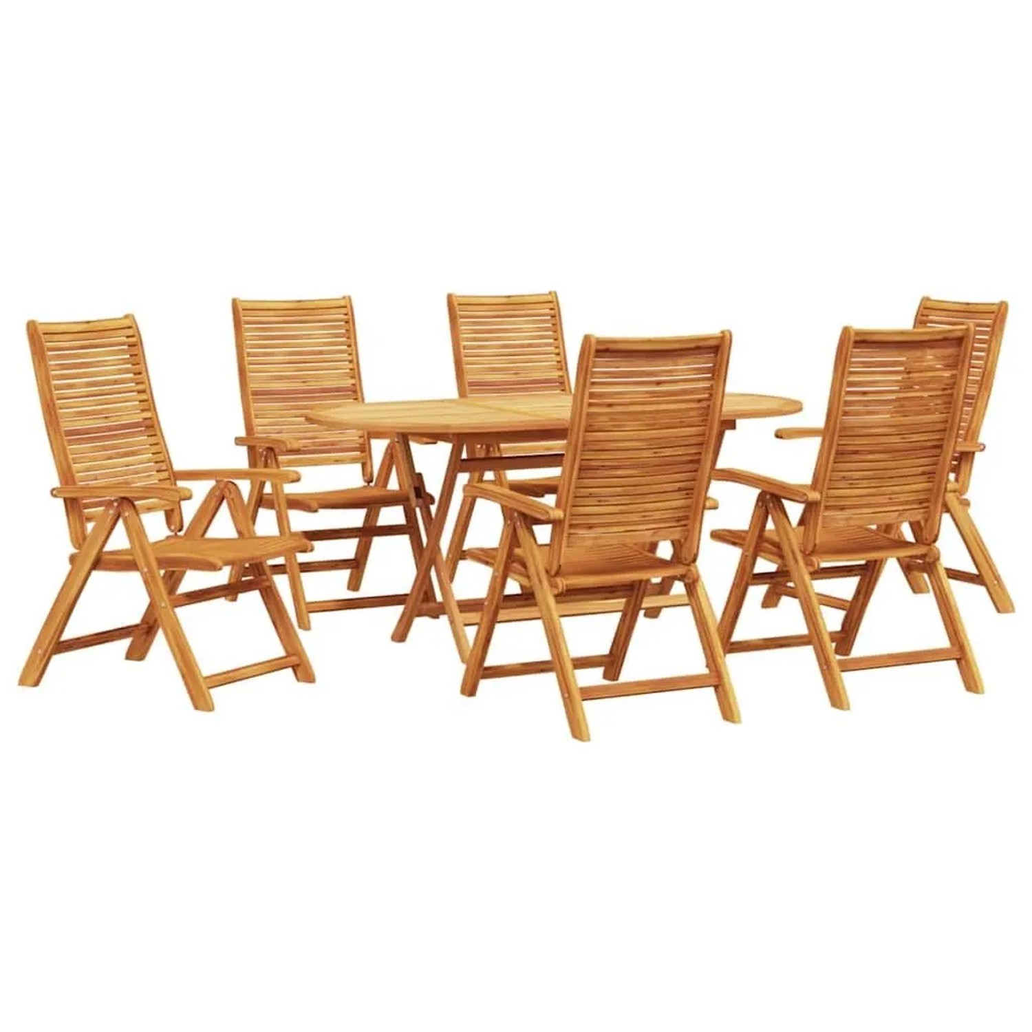 vidaXL Garten Essgruppe 7 Stk Braun Massivholz Akazie 3375729