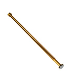 Sanilo Duschvorhangstange in Gold, ausziehbar von 120 bis 220 cm.