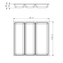 SOTECH ORGA-BOX-3 Multifunktionseinsatz Tiefe 473 mm Höhe 50,5 mm Silbergrau Schubladeneinsätze Breite 491 mm_6