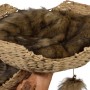Dobar Kratzbaum Tony mit Katzenkörben und Naturstamm, braun.