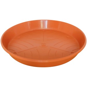 Terracottafarbener Geli Untersetzer Standard, ca. Ø 27 cm, für Pflanzen.