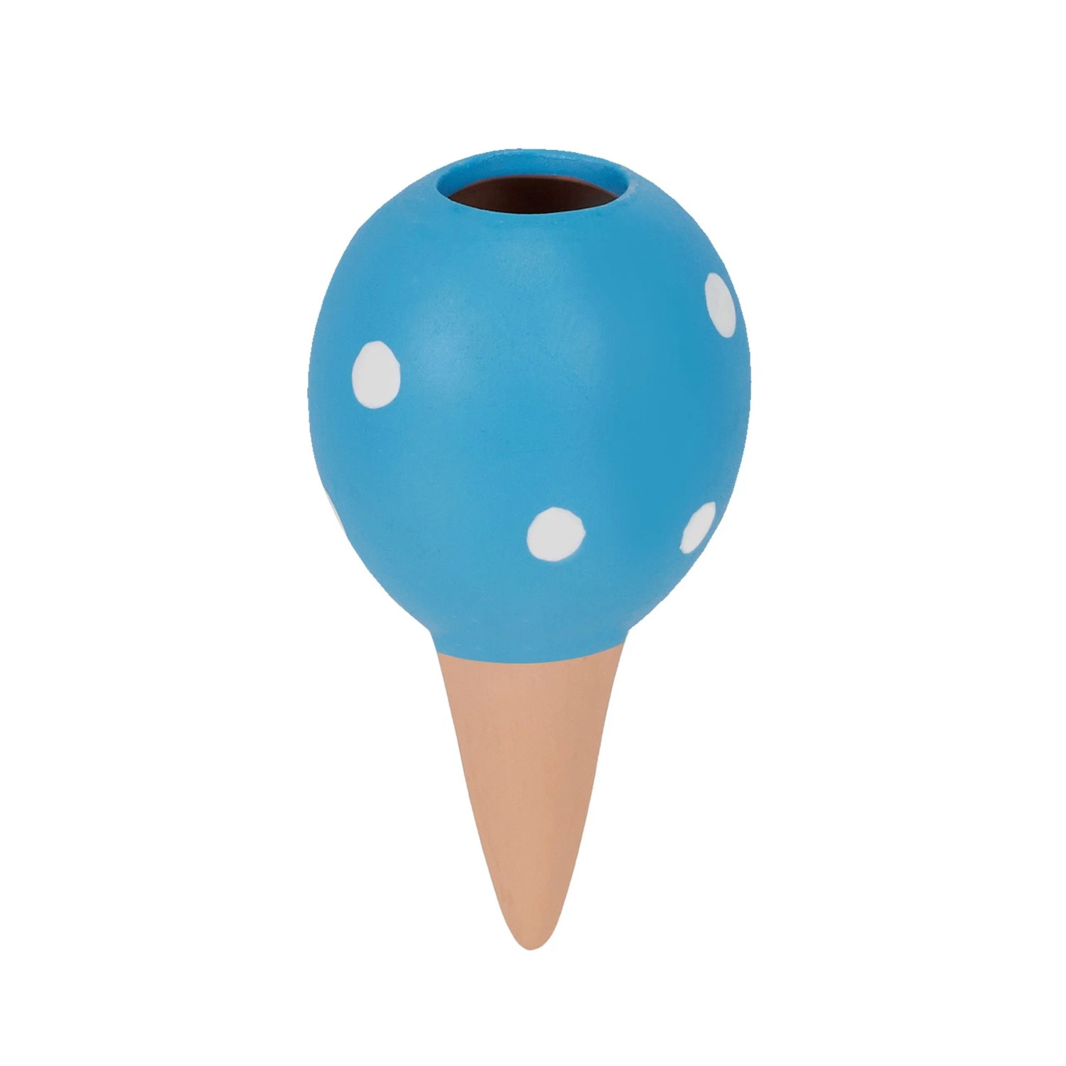 Relaxdays Tonkegel 4er Set Keramik Blau Selbstbewässernd 11,5 cm x 6 cm 100 g