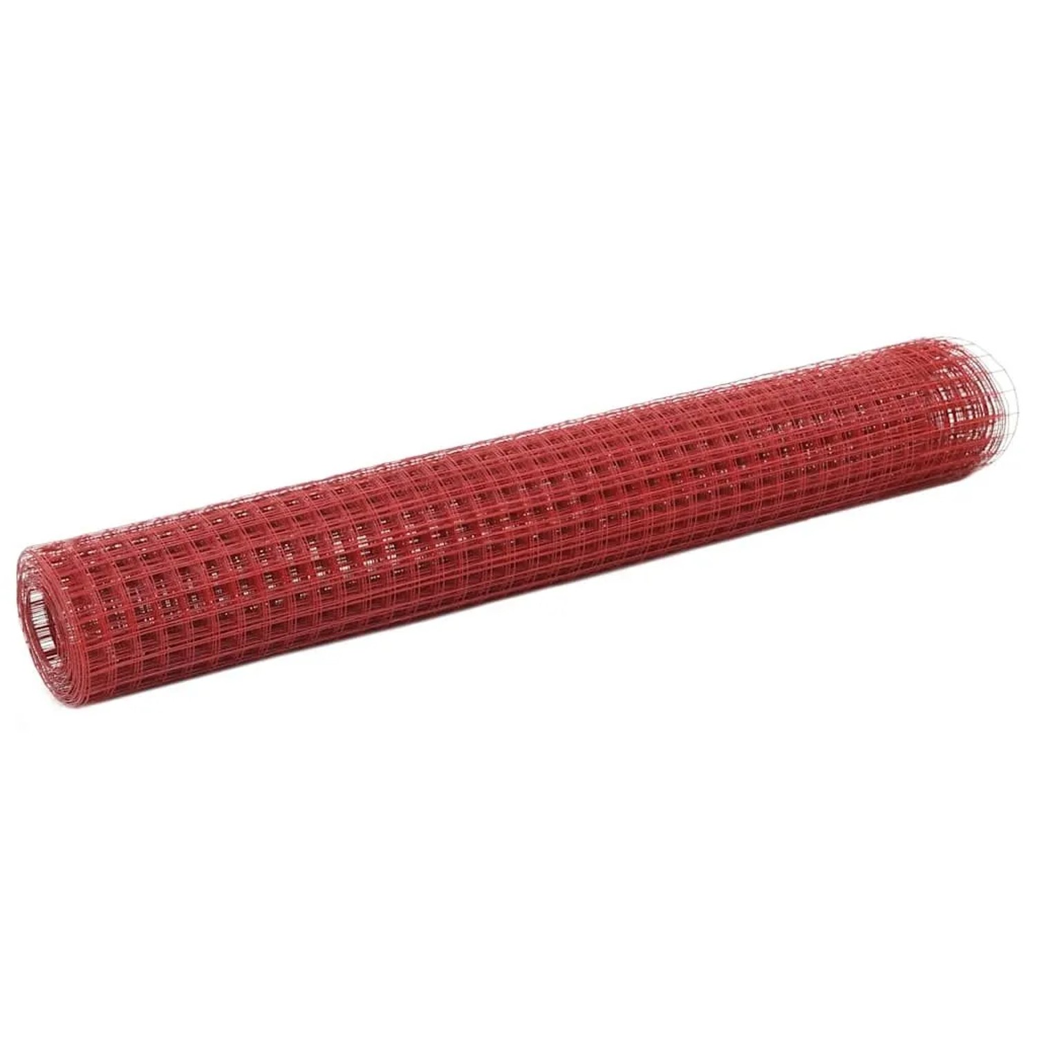vidaXL Drahtzaun Stahl mit PVC-Beschichtung 25x1 m Rot 143665