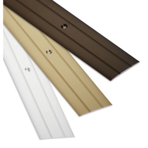 SOTECH Übergangsprofile Cross, Aluminium, bronze eloxiert, gelocht, mit Schrauben.