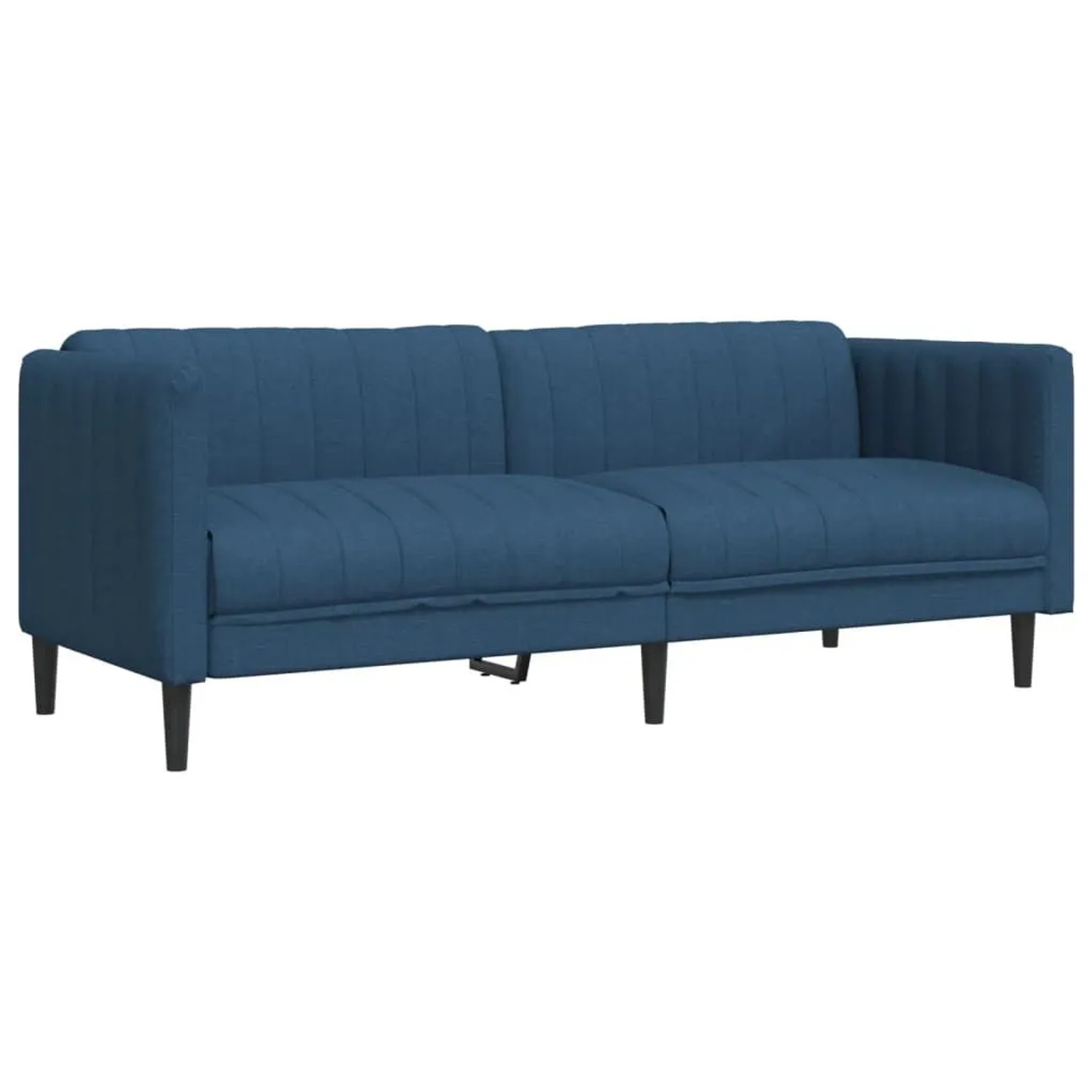 vidaXL Sofa 2-Sitzer Blau Stoff 372619